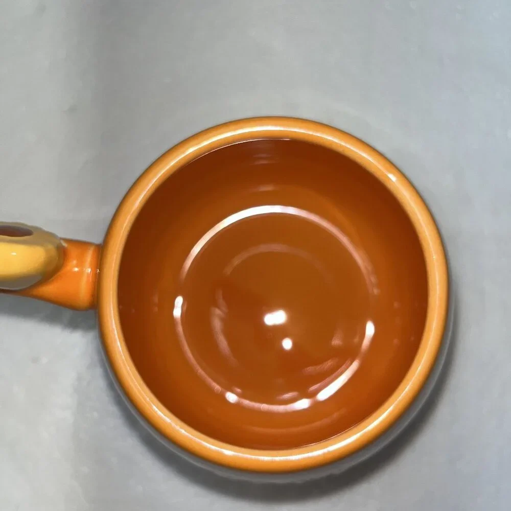 Good Morning Sunshine Orange‎ Ceramic Mug With Sunflower Handle